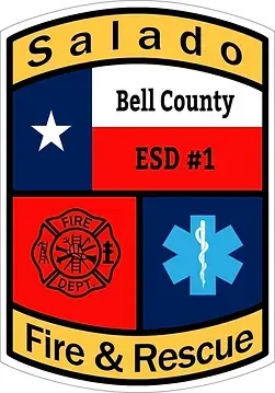 A logo for the Salado Bell county fire and rescue department.
