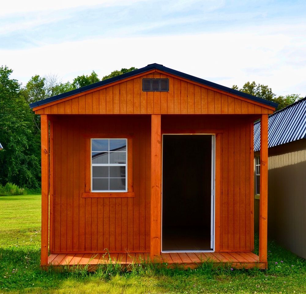 Wooden Shed With Open Doorway and Window — ShedBoss in Atherton, QLD