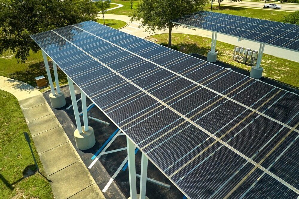 Solar Panels Atop a Parking Structure, Providing Shade — ShedBoss in Yungaburra, QLD 