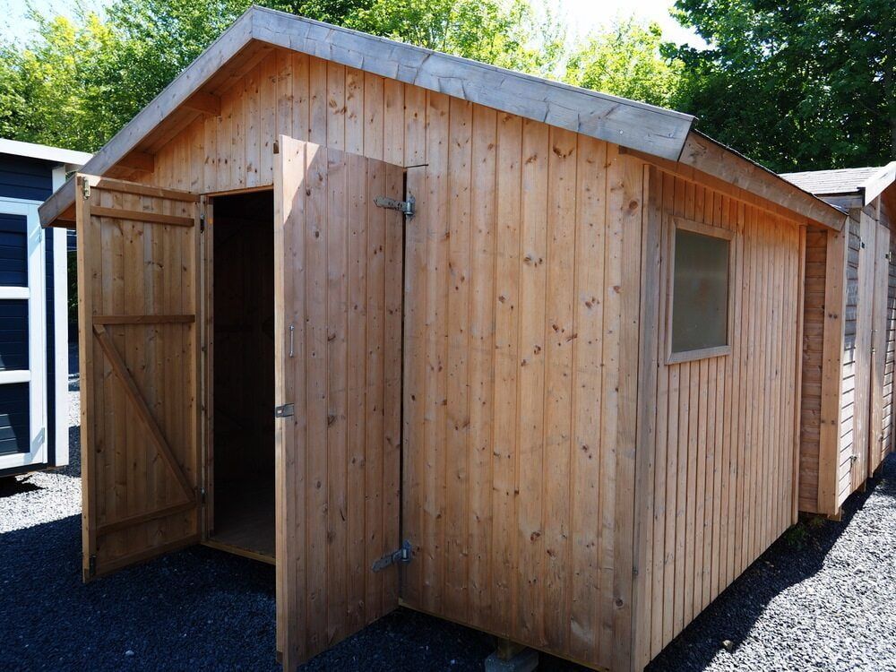 Wooden Shed With Open Double Doors and Window — ShedBoss in Millaa Millaa, QLD 