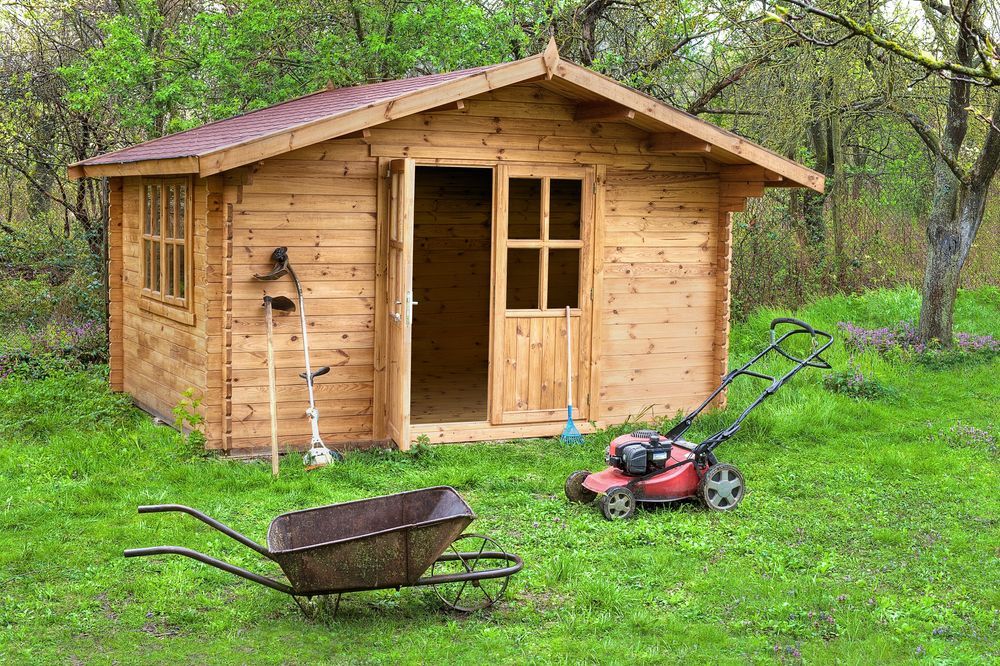 Wooden Shed With Open Door, Surrounded by Lawn — ShedBoss in Atherton, QLD