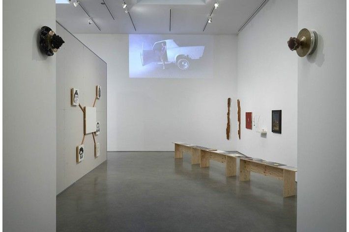 BOESKY GALLERY TWO left to right - Graem WHYTE, Mike KELLEY, Liz COHEN, Metroplex, Keith AOKI, Gordon NEWTON, Mary Ann AITKIN, Kate LEVANT, Marie T. HERMANN, Hughie LEE-SMITH