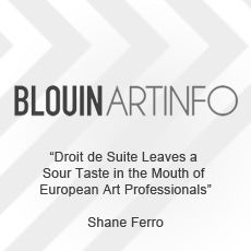 Droit de suite leaves a sour taste in the mouth of european art professionals.