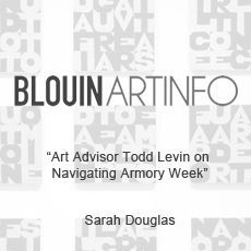Sarah douglas is an art advisor todd levin on navigating armory week.
