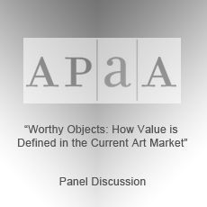 It is a panel discussion about worthy objects : how value is defined in the current art market.