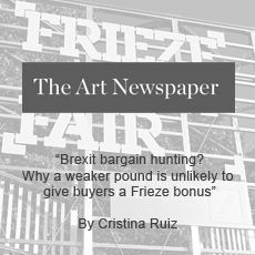 A poster for the art newspaper fair by cristina ruiz.