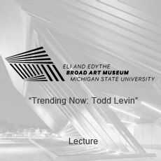 A black and white image of a logo for the broad art museum.
