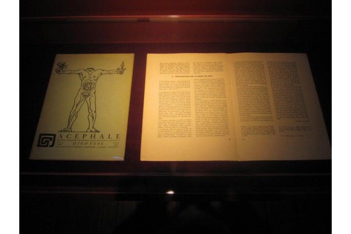 GALLERY ONE - Georges BATAILLE “Acéphale” 1937 (left) volumes III/IV ‘Dionysos’