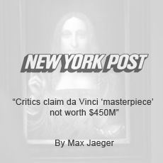 New york post critics claim da vinci 's masterpiece is not worth $ 450m.