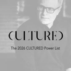 CULTURED magazine cover with a grayscale portrait and the text “The 2026 CULTURED Power List”