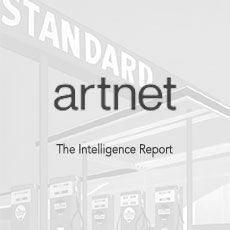 Artnet Standard cover with the subtitle “The Intelligence Report” over a gray gallery background