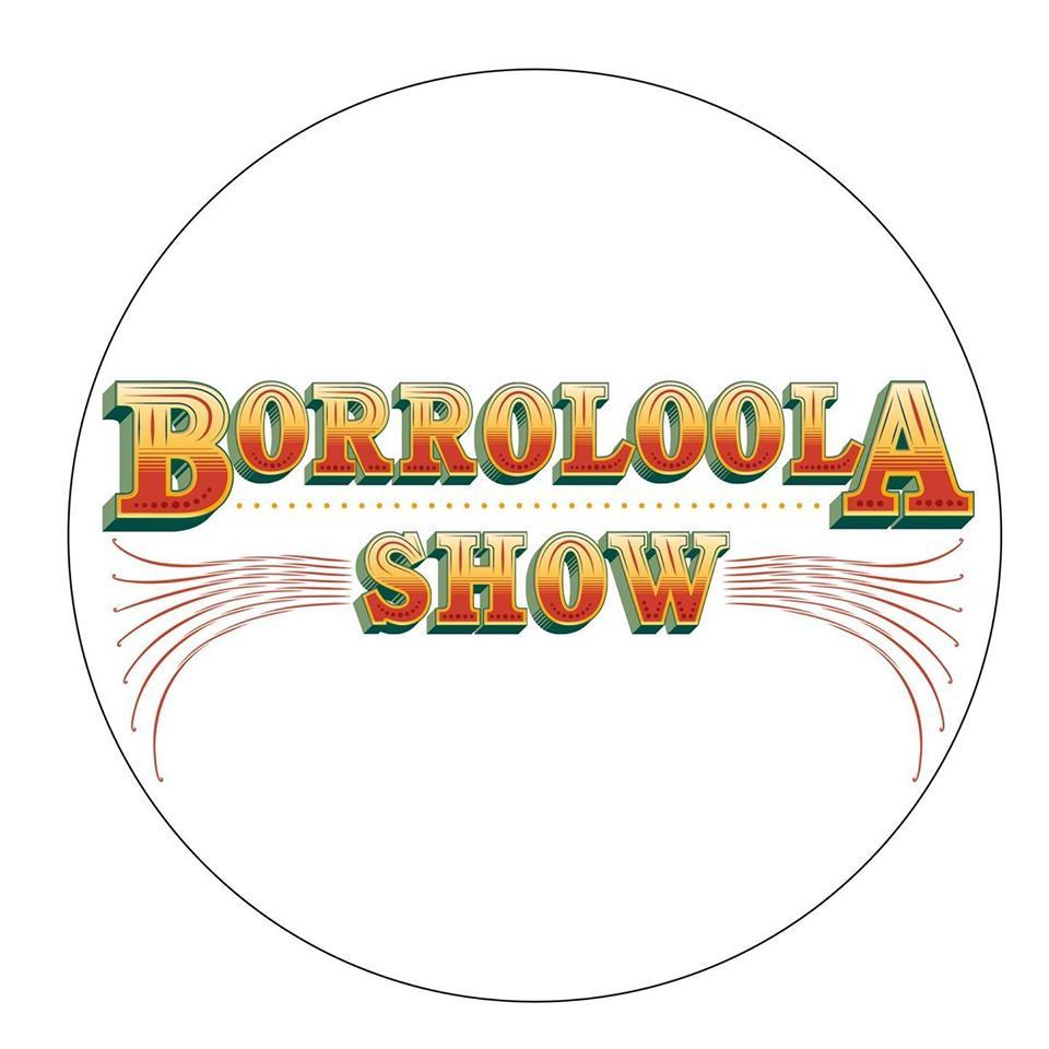 A logo for the borrololoola show on a white background