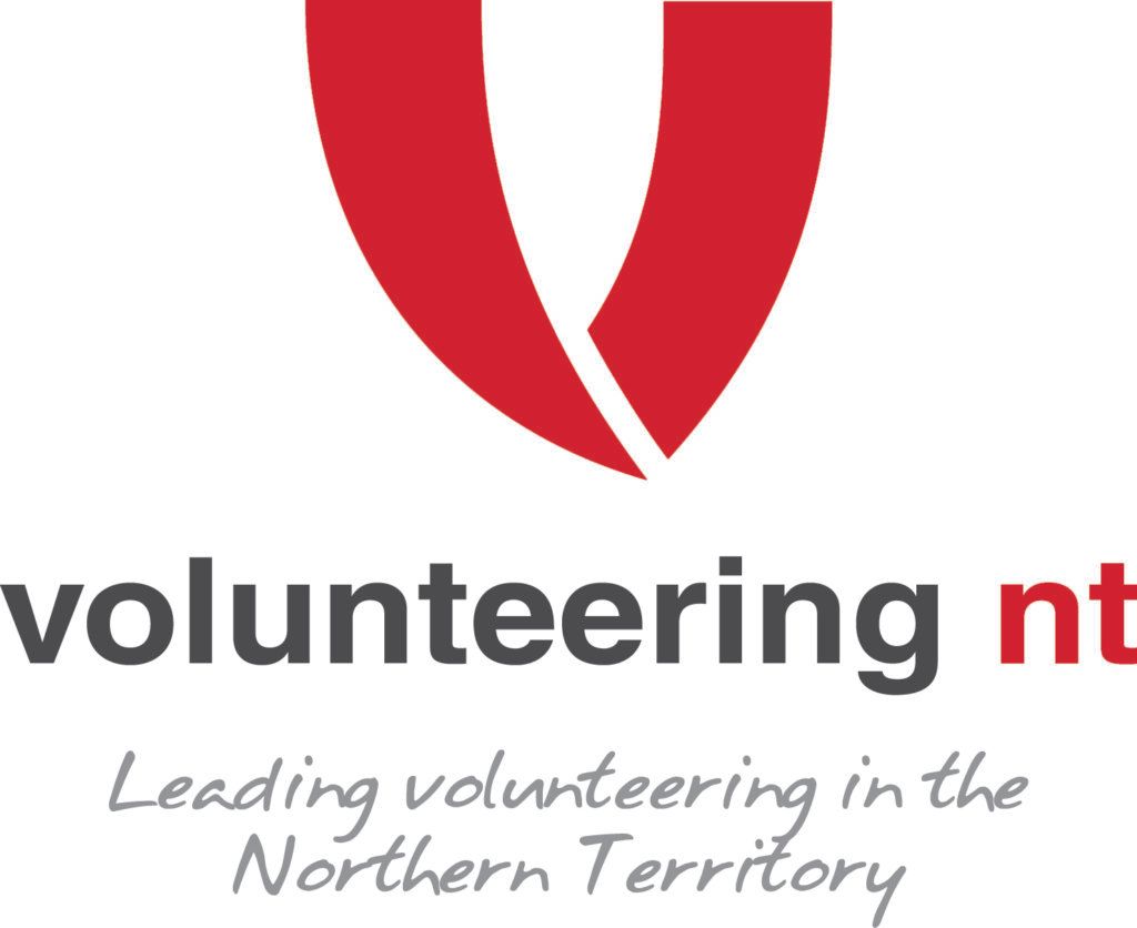 The logo for volunteering nt leading volunteering in the northern territory