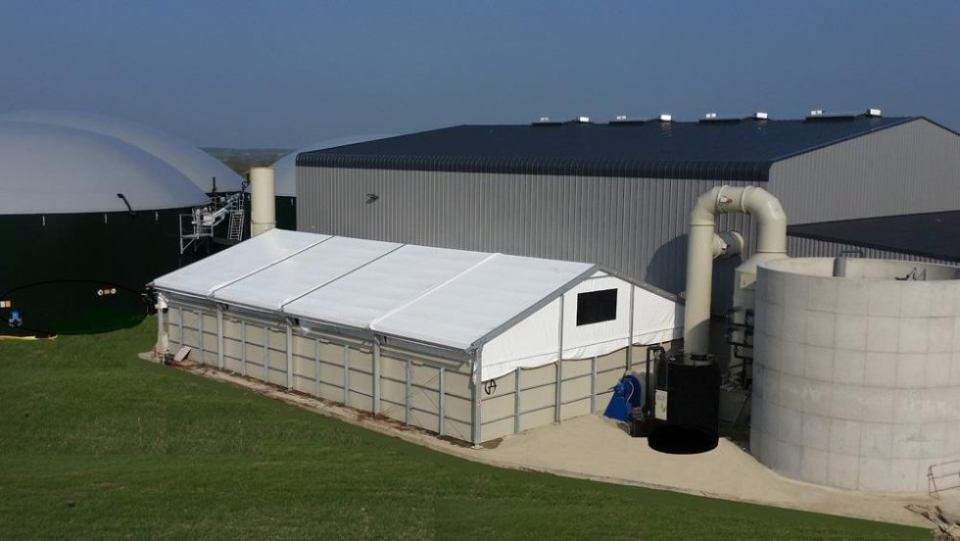 Stabilimento industriale con impianto di biofiltrazione