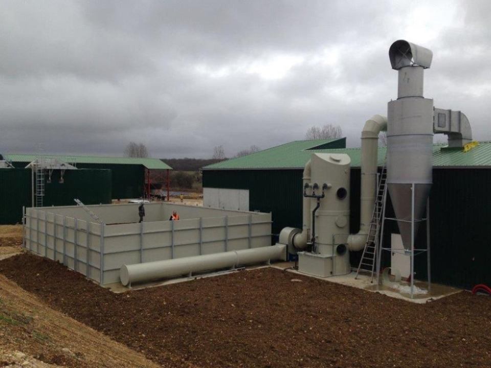Stabilimento industriale con biofiltro