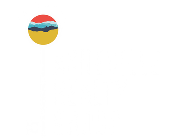 Small circular icon with yellow bottom, teal wavy middle, and red top on a white background