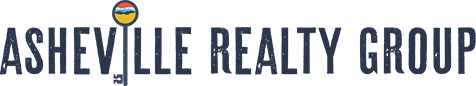 Asheville Realty Group logo with blue text and a small multicolored circular icon.