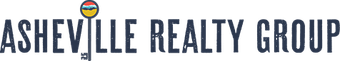Asheville Realty Group logo with blue text and a small multicolored circular icon.