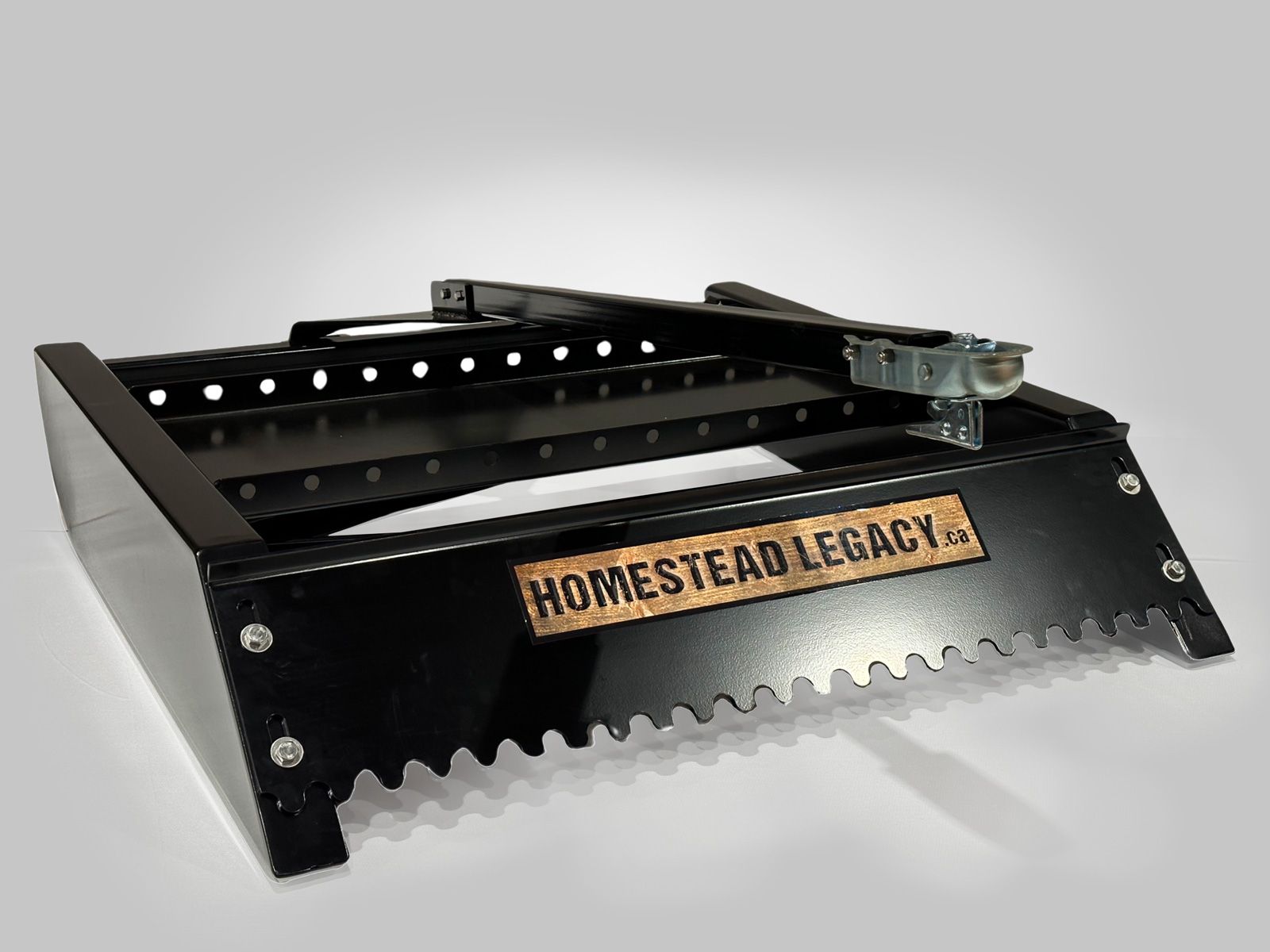 A homestead legacy saw is sitting on a white surface.