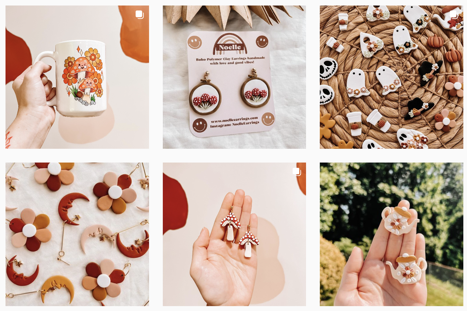 Instagram screenshot of Noelle Earrings
