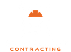 Orange hard hat icon above the word