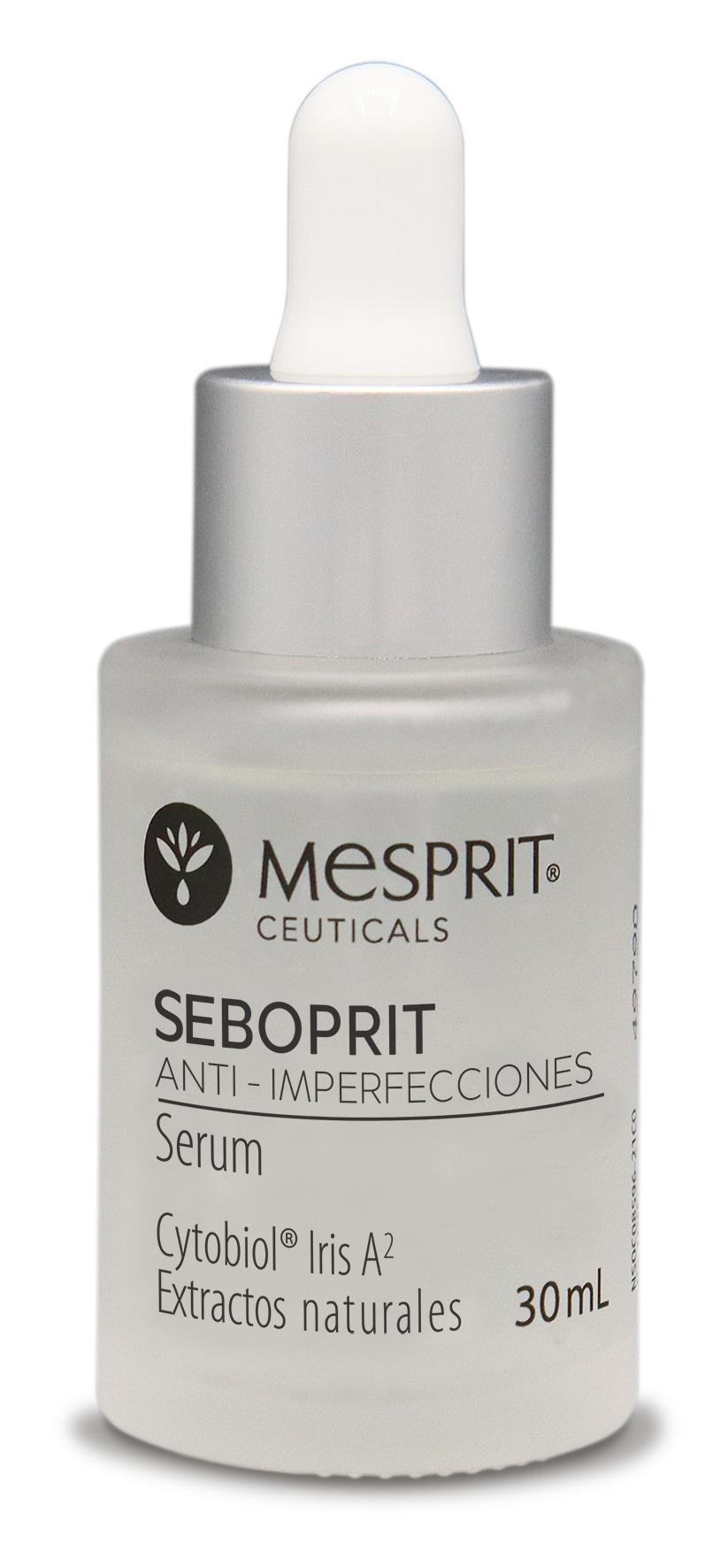 Una botella de suero antibacteriano Seborrit con gotero.
