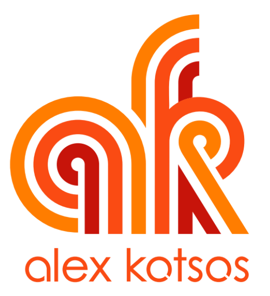 A stylized orange and red logo featuring the initials 