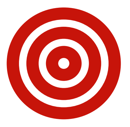 A red and white circular bullseye target icon.