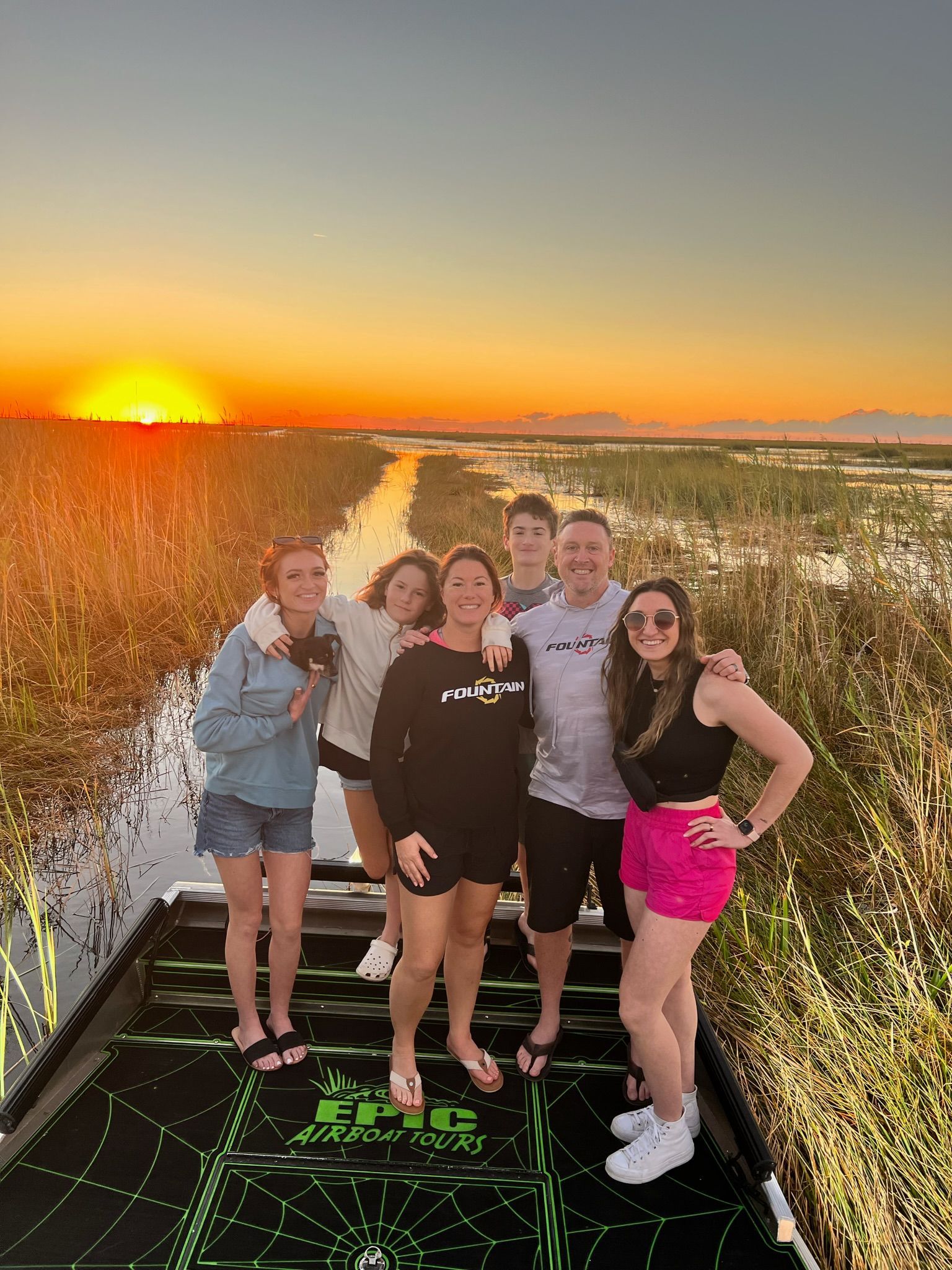 Everglades Airboat Tour Sunset