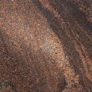 Close-up of a rust-brown textured surface with dark curved streaks