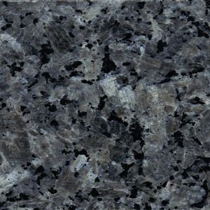 Gray granite countertop with black and white speckles
