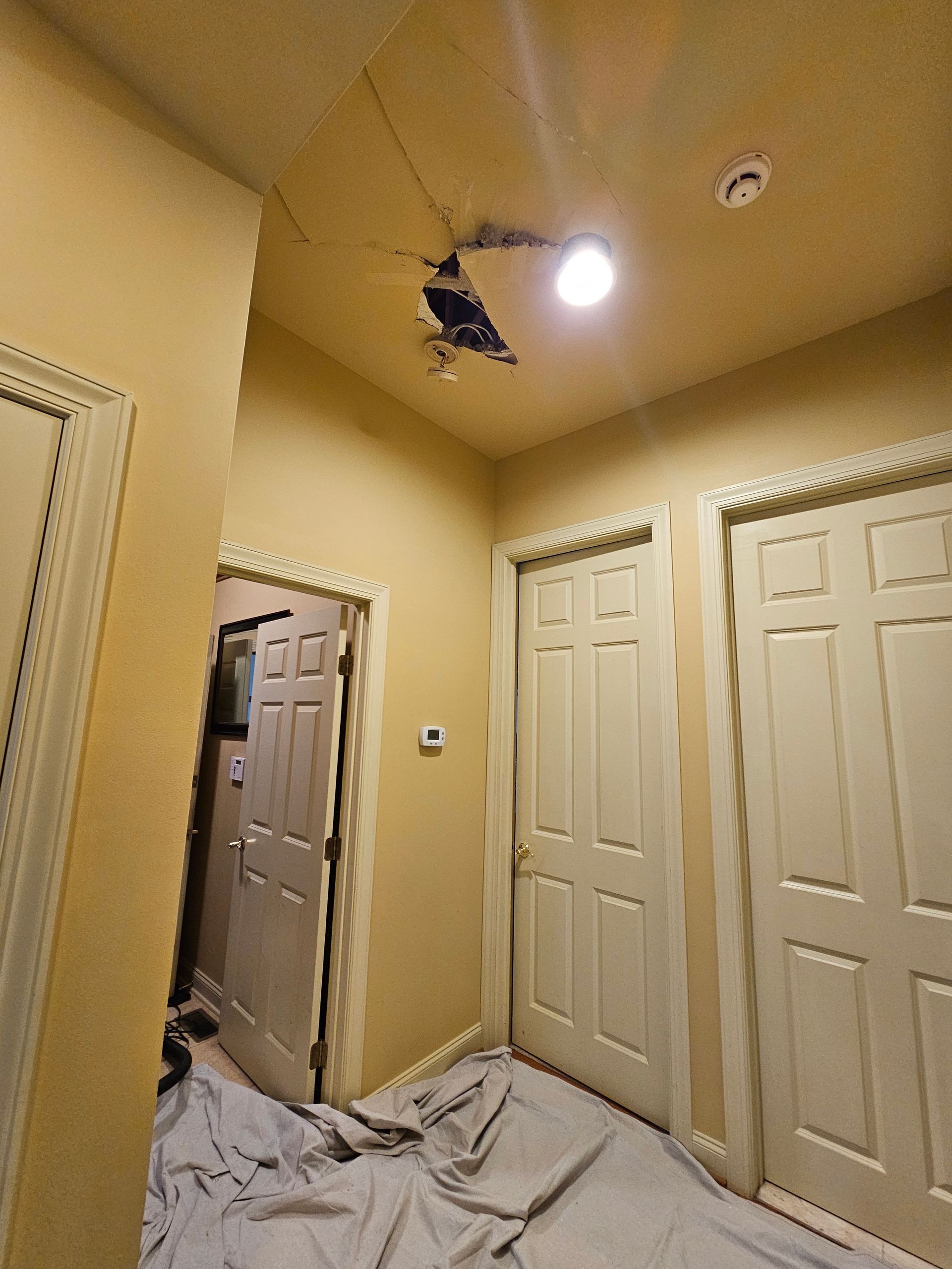 Drywall repair. Westerville interior painting project. 