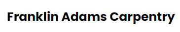 Franklin Adams Carpentry logo in bold black text on a white background