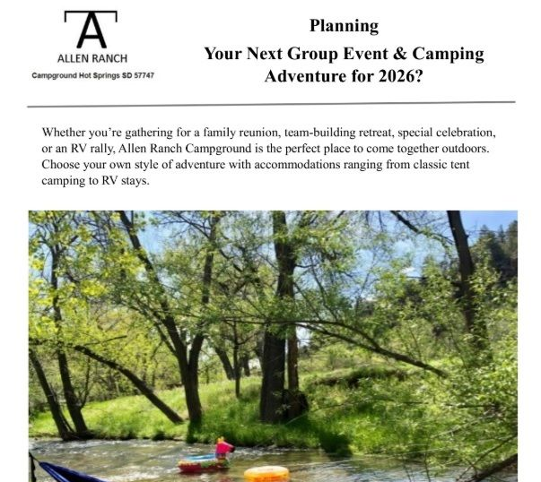 Image of Allen Ranch Campground brochure