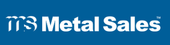 MetalSales logo in white on a blue background