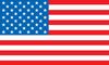 American flag with 50 white stars on a blue field, alternating red and white stripes.