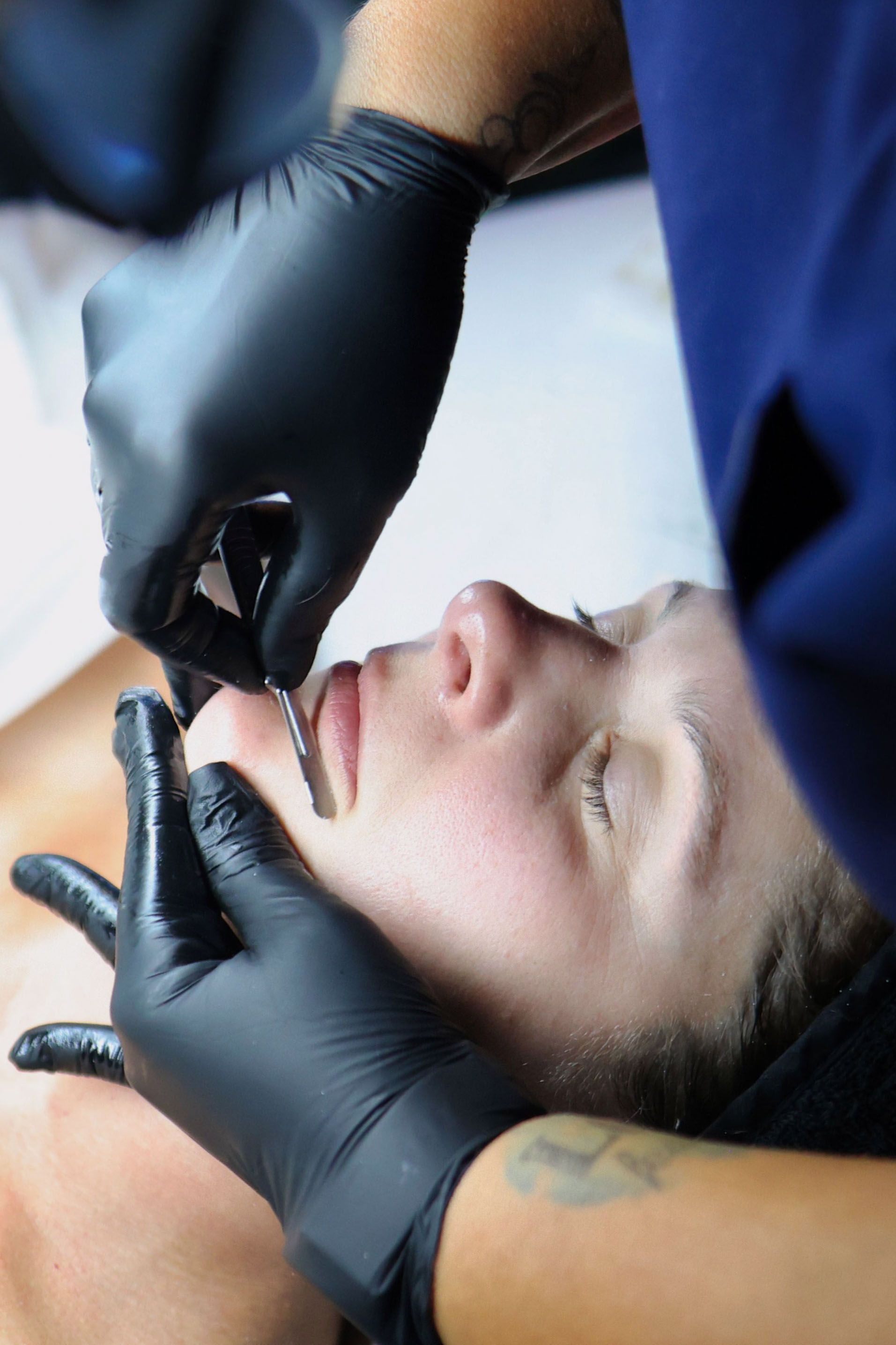 Photorealistic skincare consultation with a client and esthetician discussing a personalized facial plan