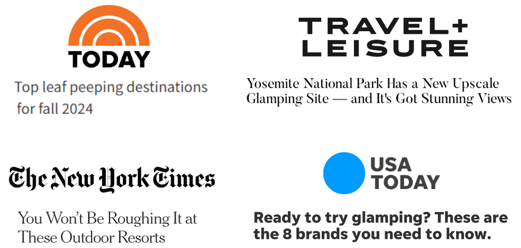 A collage of advertisements for travel and leisure