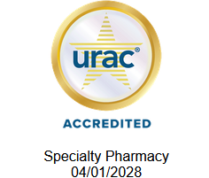 The logo for urac accredited mail service pharmacy