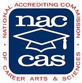 The logo for the national accrediting commission of career arts and sciences.