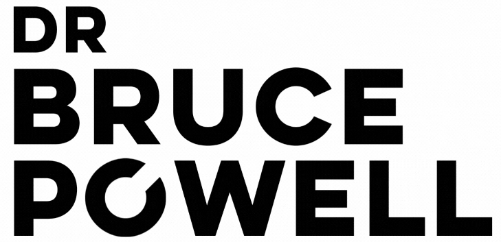 Dr. Bruce Powell's logo.