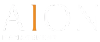 white aion management logo with orange I