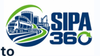 Logotipo de SIPA 360 con un camión azul y una carretera dentro de un círculo verde