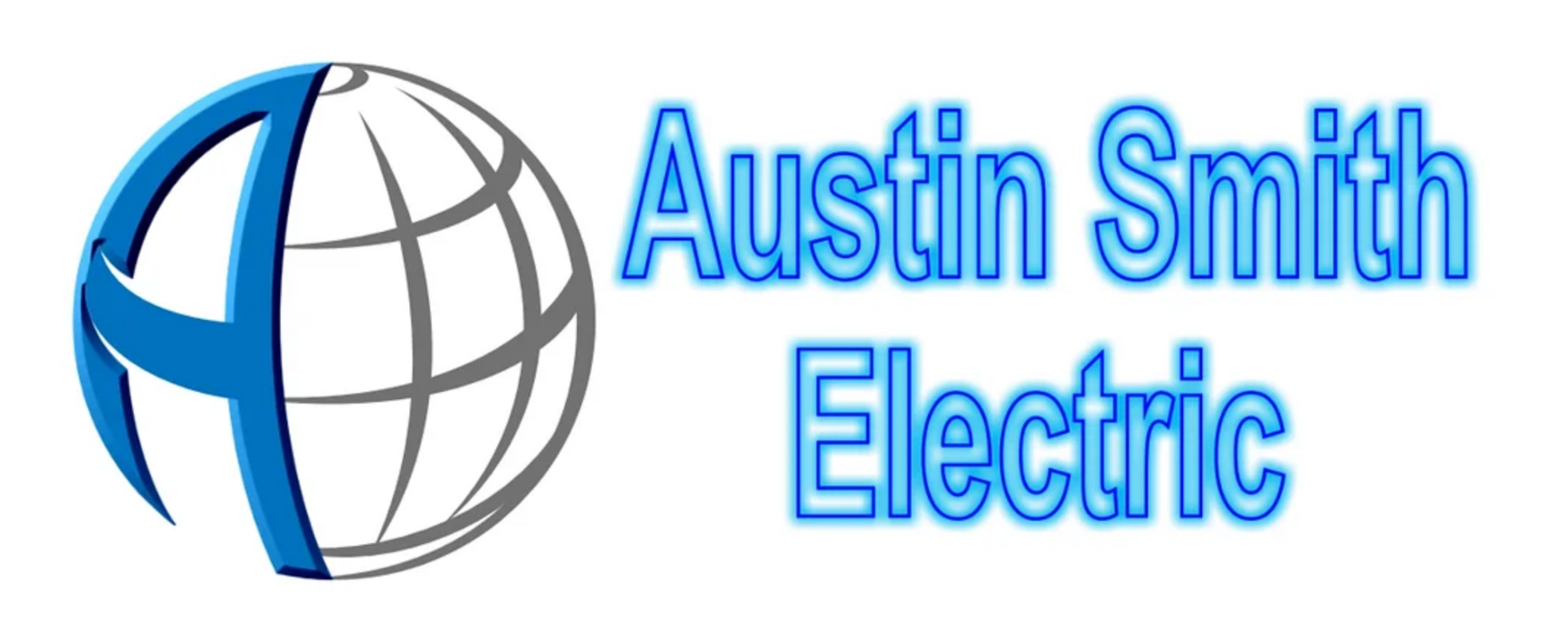 A logo for Austin Smith Electric with a blue globe.
