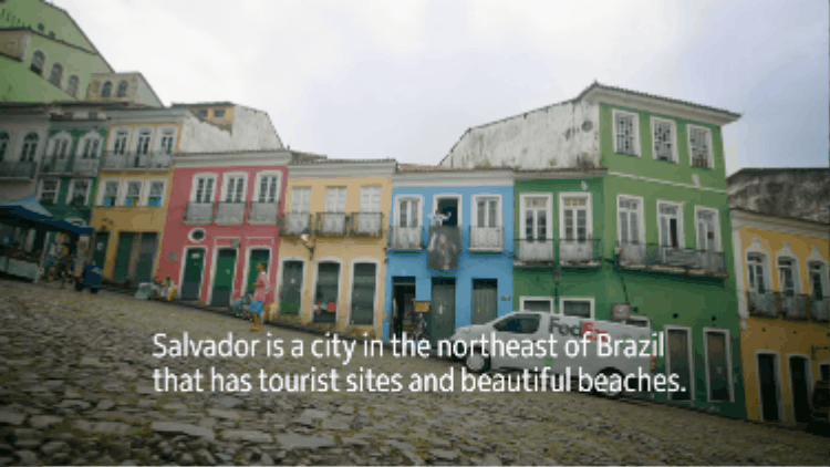 Salvador is a city in the northeast of brazil that has tourist sites and beautiful beaches