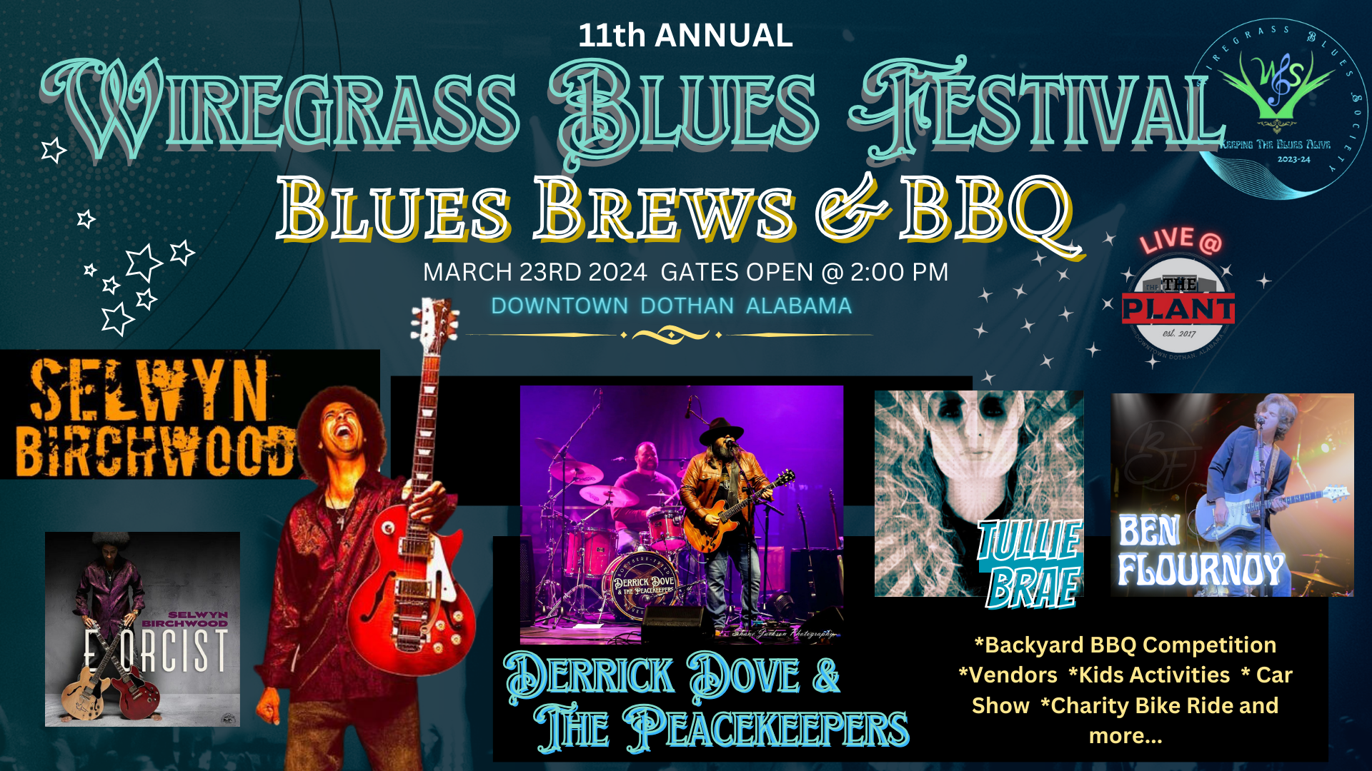 A poster for the 11th annual wiregrass blues festival