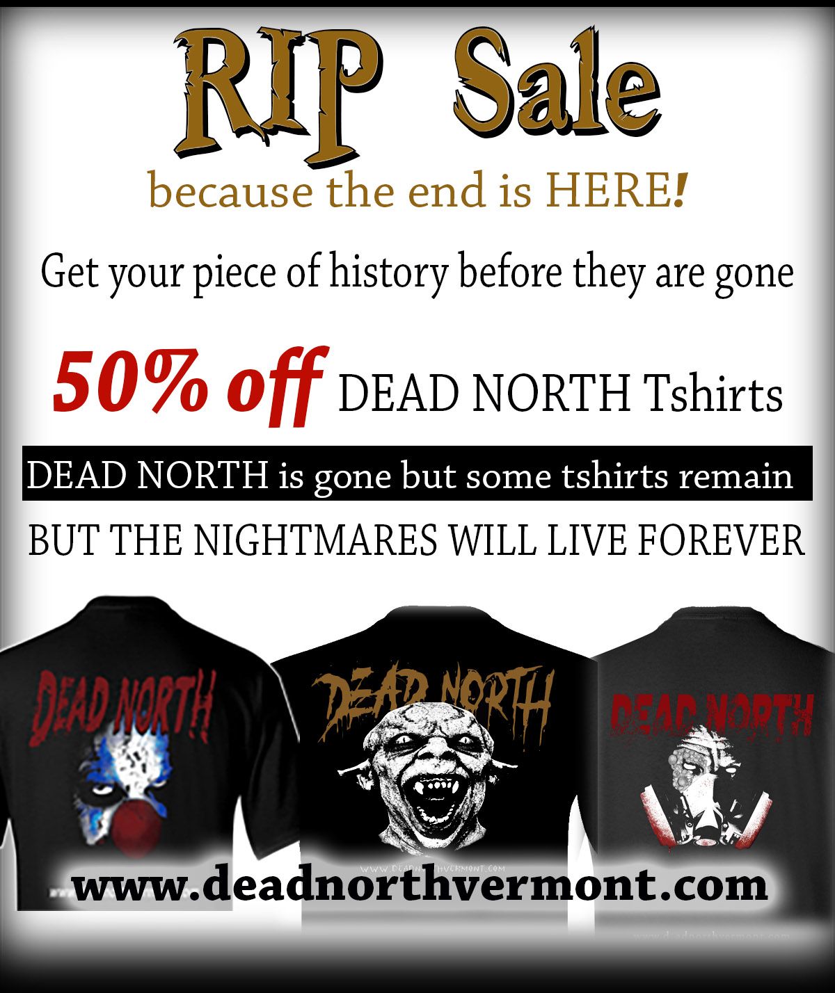 Dead North Tshirts on sale