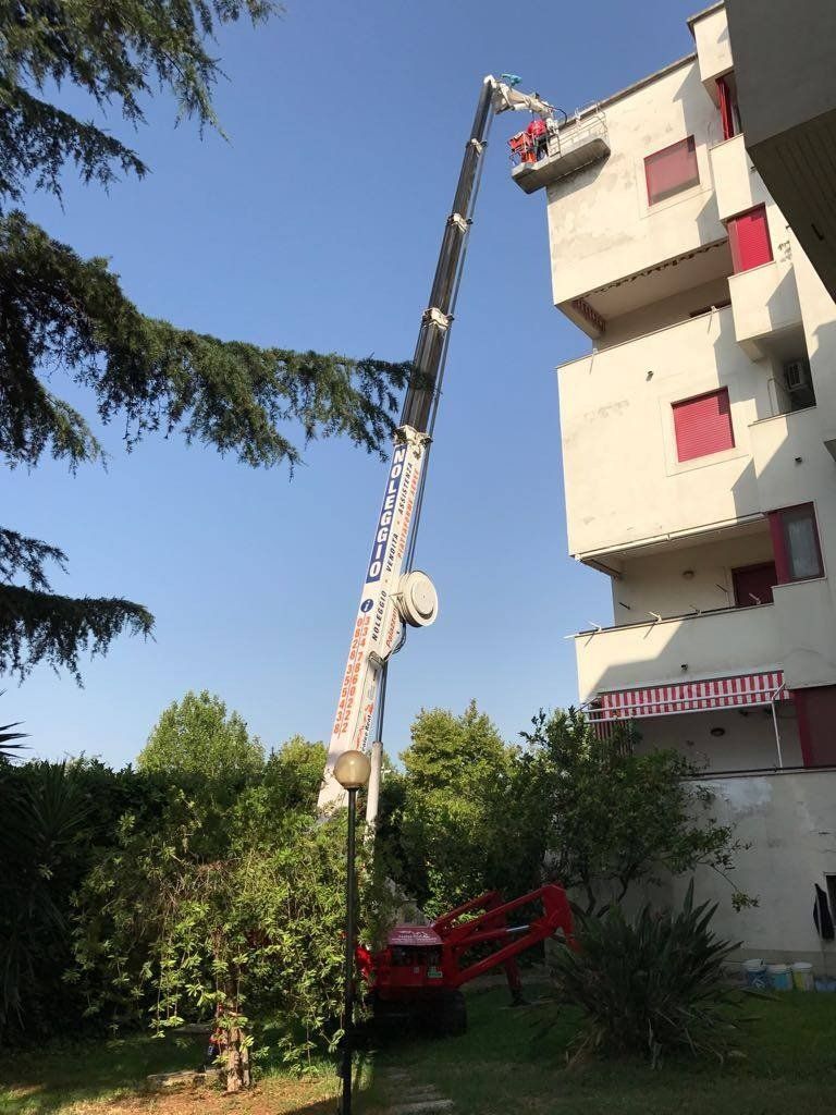 Piattaforma aerea per palazzo