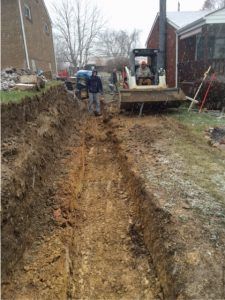 french drain installation