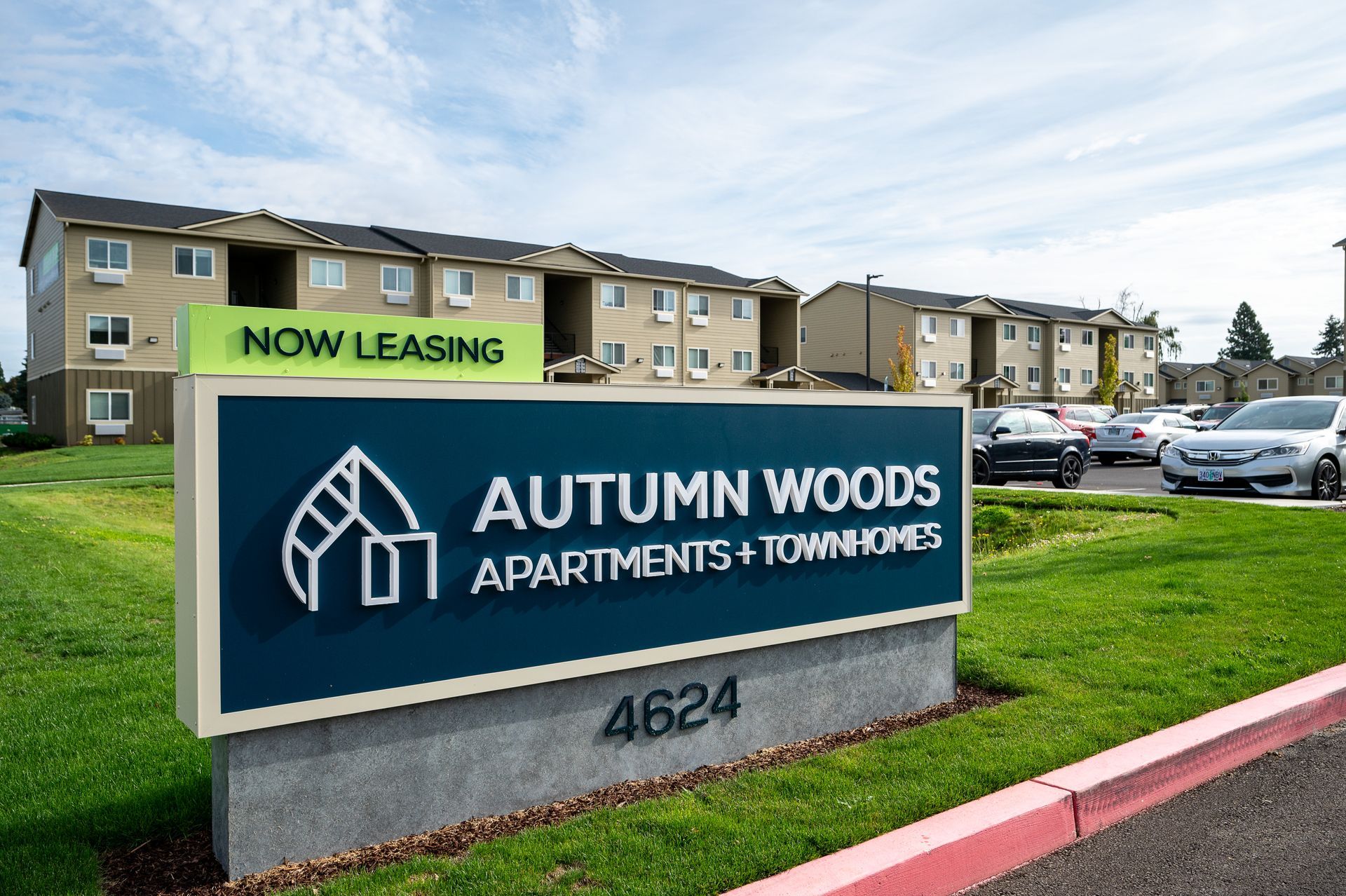 Autumn Woods exterior sign